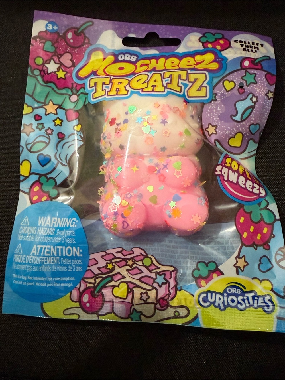 ORB Mosheez Treatz Soft Squeezy Pink & Cream Collectible Toy